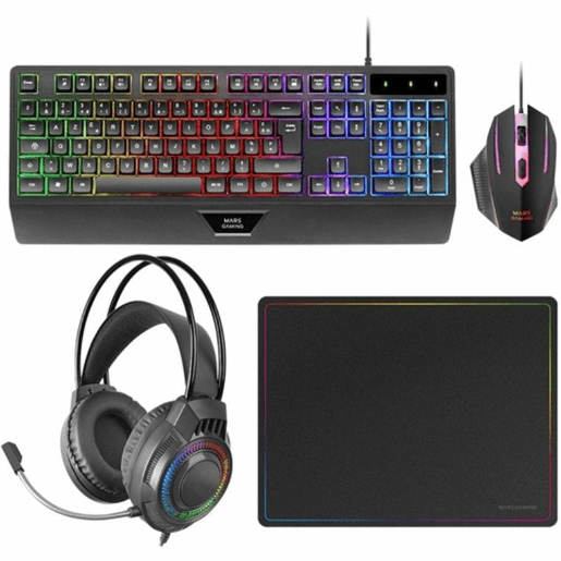 Teclado e Rato Mars Gaming MCP124PROES Teclado e Rato Mars Gaming MCP124PROES