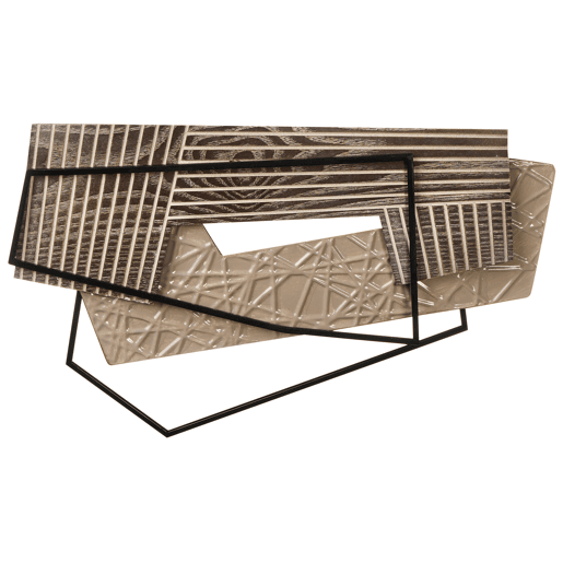 Decoração de parede ENNIS Metal 36 cm Castanho