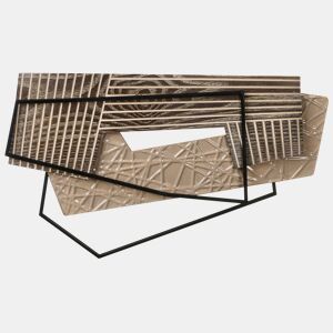 Decoração de parede ENNIS Metal 36 cm Castanho