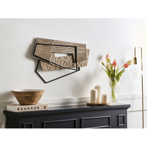 Decoração de parede ENNIS Metal 36 cm Castanho