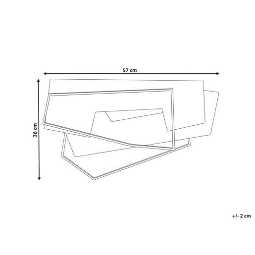 Decoração de parede ENNIS Metal 36 cm Castanho