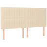 vidaXL Cabeceira Creme 180x5x118128 cm Tecido