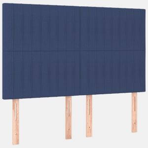vidaXL Cabeceira Azul 144x5x118128 cm Tecido