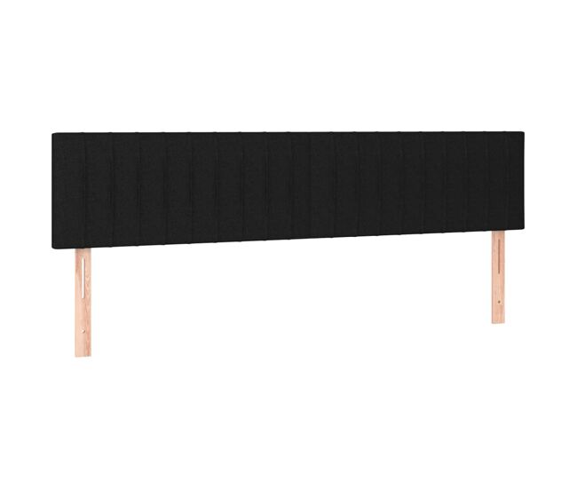Vidaxl cabeceros 2 unidades de tela negro 80x5x78/88 cm