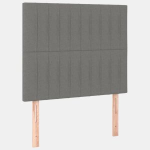 vidaXL Cabeceira Cinza Escuro 90x5x118128 cm Tecido