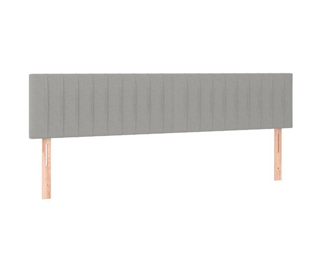 Vidaxl cabeceros 2 unidades de tela gris claro 90x5x78/88 cm