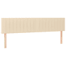vidaXL Cabeceira de cama 2 pcs tecido 90x5x7888 cm creme