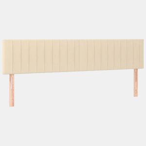 vidaXL Cabeceira de cama 2 pcs tecido 90x5x7888 cm creme