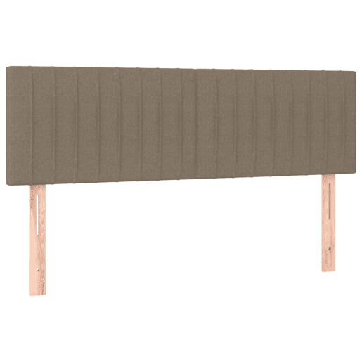 vidaXL Cabeceira cama 2 pcs tecido 72x5x7888 cm cinzento-acastanhado
