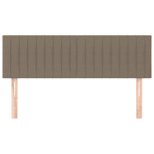 vidaXL Cabeceira cama 2 pcs tecido 72x5x7888 cm cinzento-acastanhado