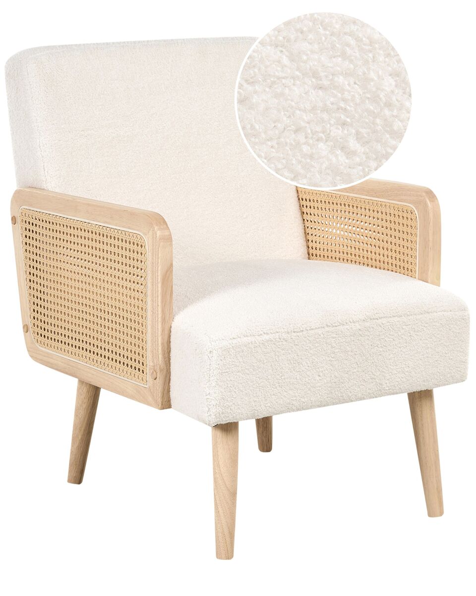 Beliani Sillón HOJBY Crema