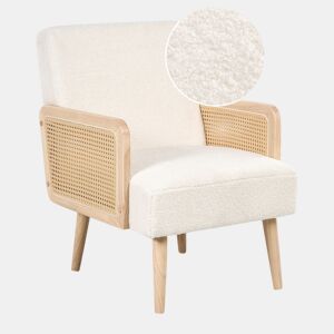 Poltrona HOJBY Bouclé Branco creme