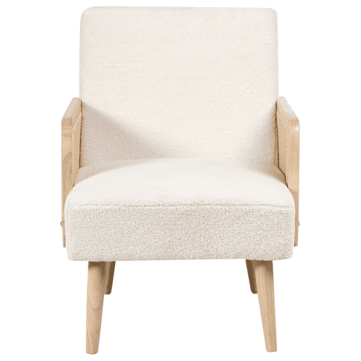 Poltrona HOJBY Bouclé Branco creme