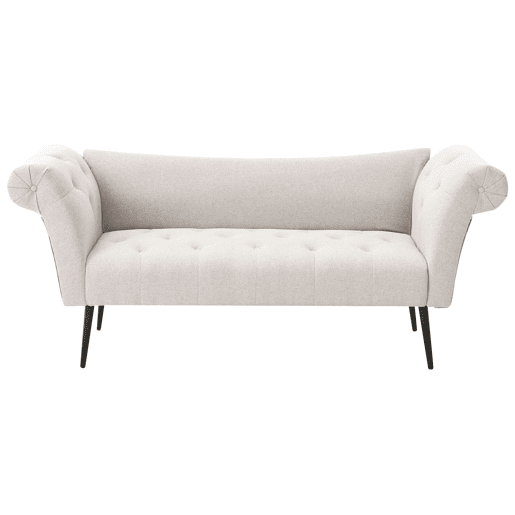 Chaise longue NANTILLY Tecido Creme claro