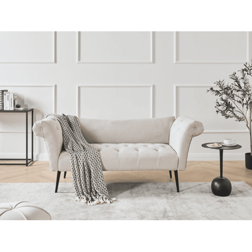 Chaise longue NANTILLY Tecido Creme claro