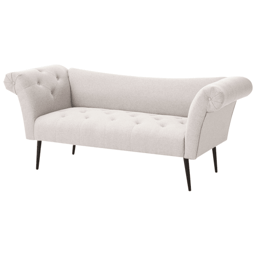 Chaise longue NANTILLY Tecido Creme claro
