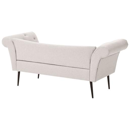 Chaise longue NANTILLY Tecido Creme claro