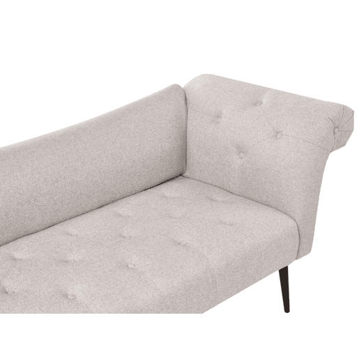 Chaise longue NANTILLY Tecido Creme claro