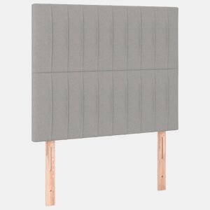 vidaXL Cabeceira Cinza Claro 100x5x118128 cm Tecido