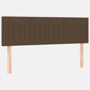 vidaXL Cabeceira de cama 2 pcs tecido 72x5x7888 cm castanho-escuro