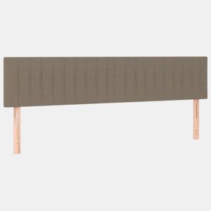 vidaXL Cabeceira cama 2 pcs tecido 90x5x7888 cm cinzento-acastanhado
