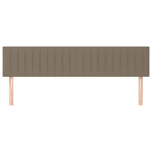 vidaXL Cabeceira cama 2 pcs tecido 90x5x7888 cm cinzento-acastanhado