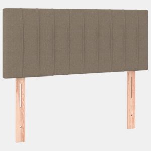 vidaXL Cabeceira de cama tecido 100x5x7888 cm cinzento-acastanhado