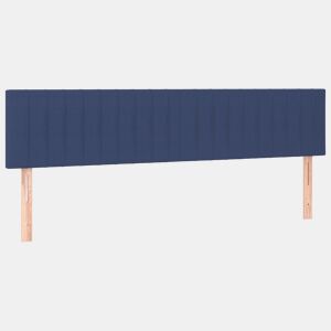 vidaXL Cabeceira de cama 2 pcs tecido 100x5x7888 cm azul