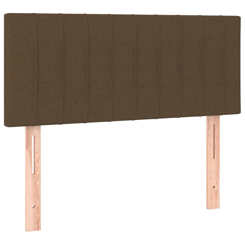 Vidaxl cabecero de tela marrón oscuro 90x5x78/88 cm