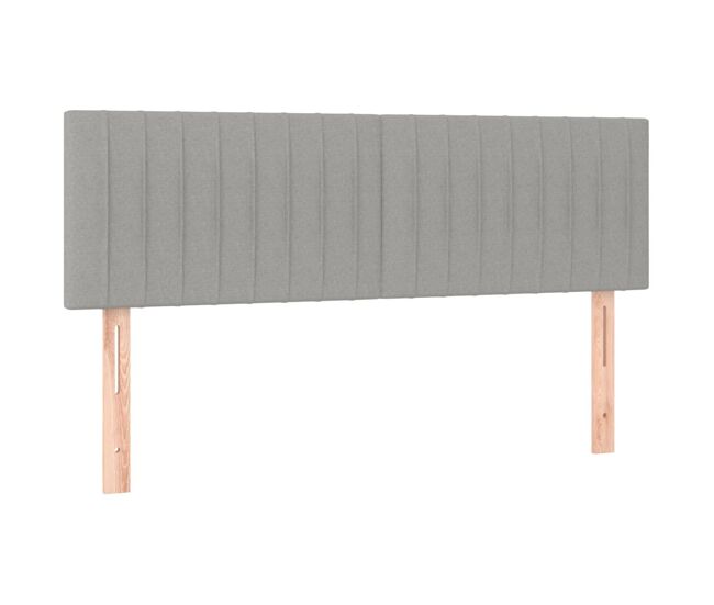 Vidaxl cabeceros 2 unidades tela gris claro 72x5x78/88 cm