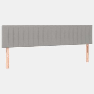 vidaXL Cabeceira de cama 2 pcs tecido 80x5x7888 cm cinzento-claro