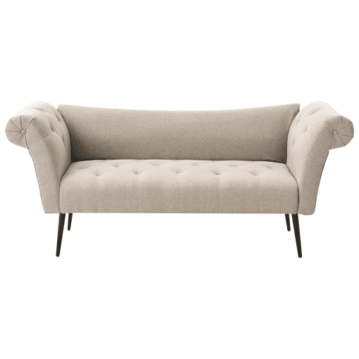 Chaise longue NANTILLY Tecido Castanho claro