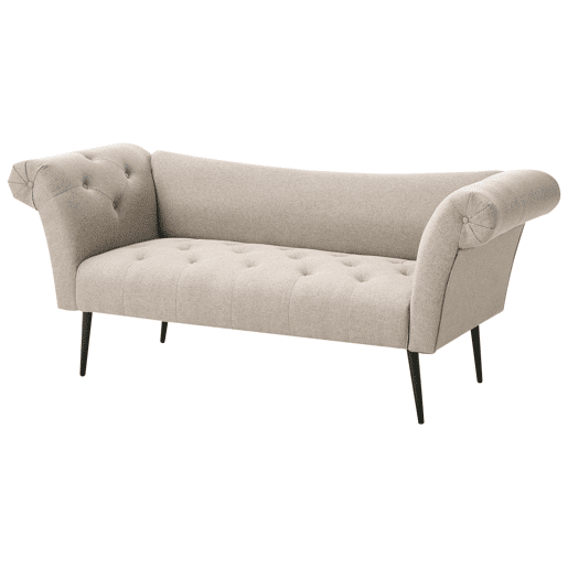 Chaise longue NANTILLY Tecido Castanho claro