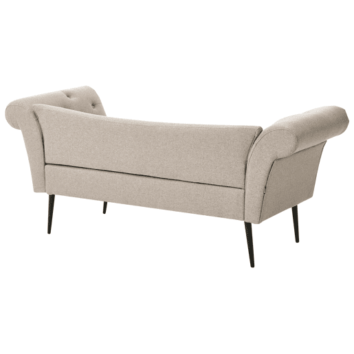 Chaise longue NANTILLY Tecido Castanho claro