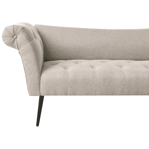 Chaise longue NANTILLY Tecido Castanho claro