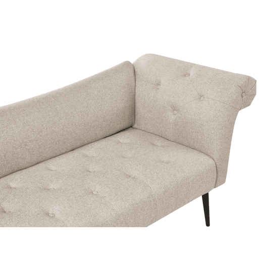 Chaise longue NANTILLY Tecido Castanho claro