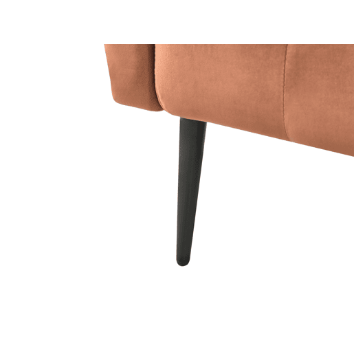 Chaise longue NANTILLY Veludo Castanho dourado