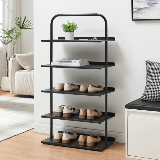 Sapateira Poytya para 10 pares aço 119x60x32cm - Preto en.casa