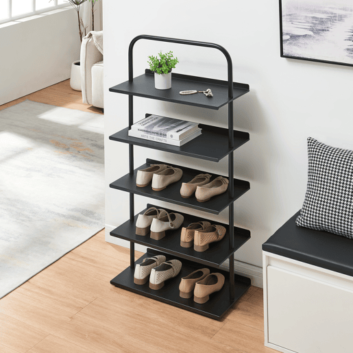 Sapateira Poytya para 10 pares aço 119x60x32cm - Preto en.casa