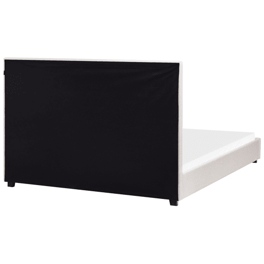 Cama Tecido ROUEN 160 x 200 cm Creme claro
