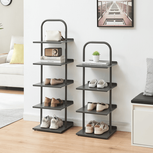 Sapateira Poytya para 5 pares Aço 96 x 34 x 32 cm Antracite en.casa
