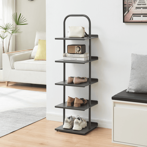 Sapateira Poytya para 5 pares Aço 96 x 34 x 32 cm Antracite en.casa