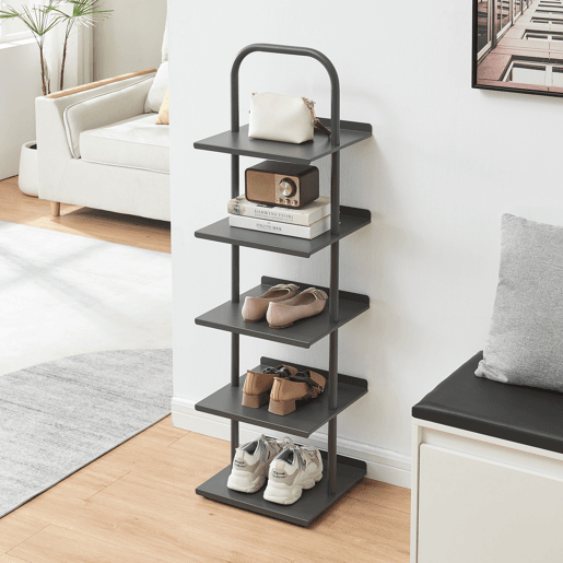 Sapateira Poytya para 5 pares Aço 96 x 34 x 32 cm Antracite en.casa