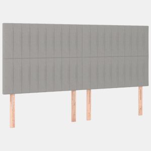 vidaXL Cabeceira Cinza Claro 160x5x118128 cm Tecido