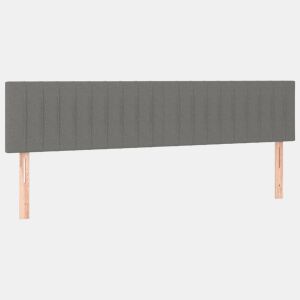 vidaXL Cabeceira de cama 2 pcs tecido 80x5x7888 cm cinzento-escuro