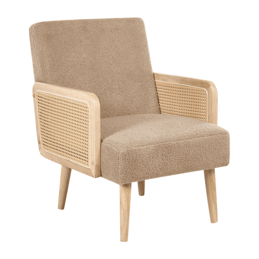 Poltrona HOJBY Bouclé Cor de areia