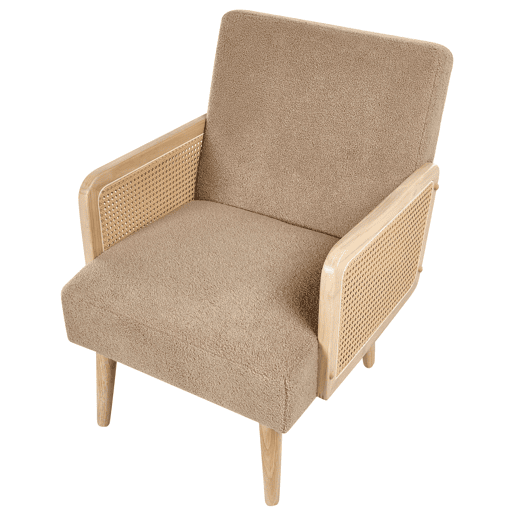 Poltrona HOJBY Bouclé Cor de areia