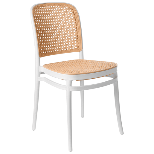 Conjunto de 4 cadeiras de jantar PLOSE BrancoCreme Conjunto de 4 cadeiras de jantar PLOSE BrancoCreme