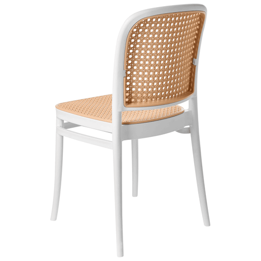 Conjunto de 4 cadeiras de jantar PLOSE BrancoCreme Conjunto de 4 cadeiras de jantar PLOSE BrancoCreme