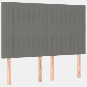 vidaXL Cabeceira Cinza Escuro 144x5x118128 cm Tecido